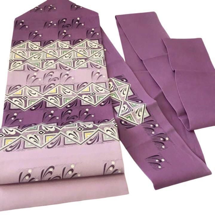 名古屋帯 人間国宝鈴田滋人 染織重要無形文化財 木版摺り更紗 O-1046