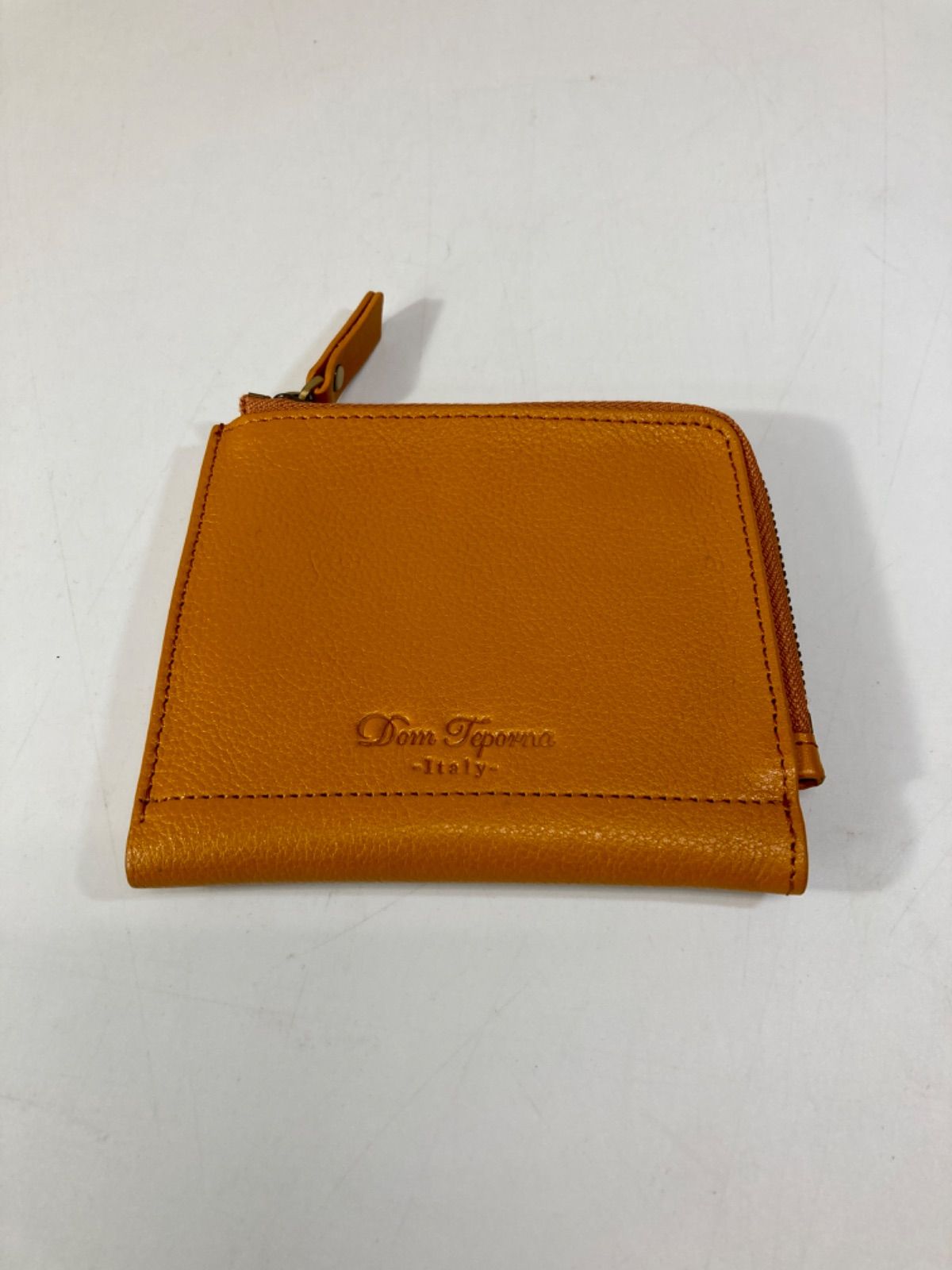 AZ125) DomTeporna Italy 二つ折り財布 イタリアンレザー ブラウン