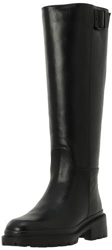 ランバンオンブルー ロングブーツ ベルテッドロングブーツ 2794 ブラック