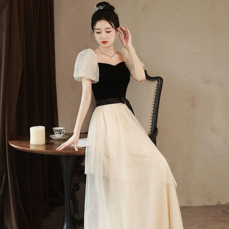 ドレス 大人 ピアノ発表会 ロングドレス 演奏会 半袖 きれいめ 結婚式 母親 パーティードレス レディース 袖付き お呼ばれ かわいい 二次会 着痩せ 花嫁 20代 30代 40代