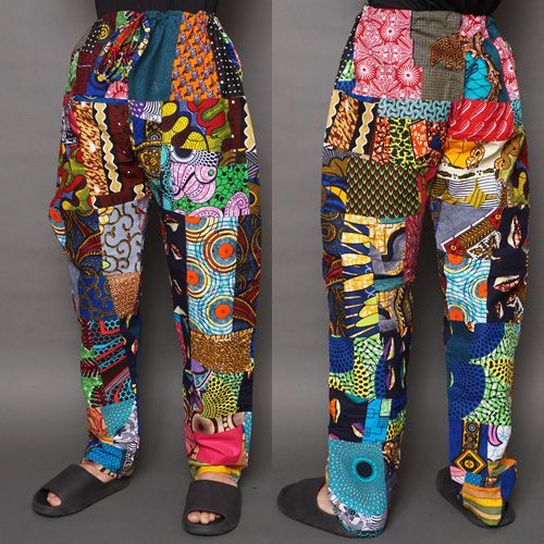 アフリカンバティック zakuchiku ワイドパンツ アフリカンバティック
