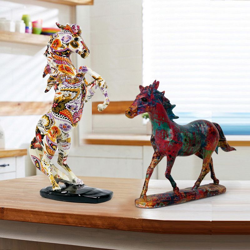 馬のオブジェ ウマの置物 動物 像 人形 インテリア フィギュア 雑貨 