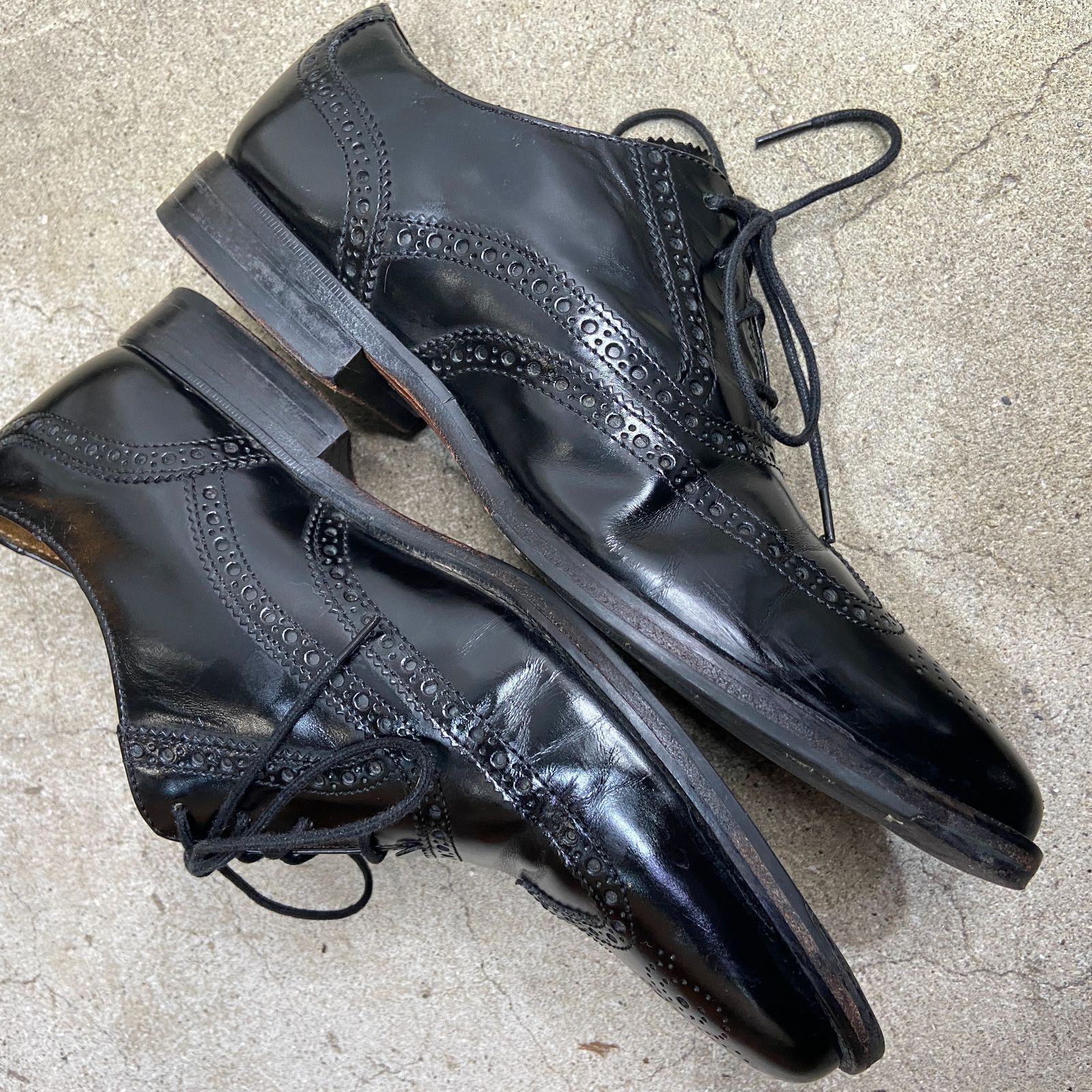 COLE HAAN ウィングチップ 8M ブラック　レザーシューズ　革靴 オリジナルグランド コールハーン COLE HAAN ウィングチップ