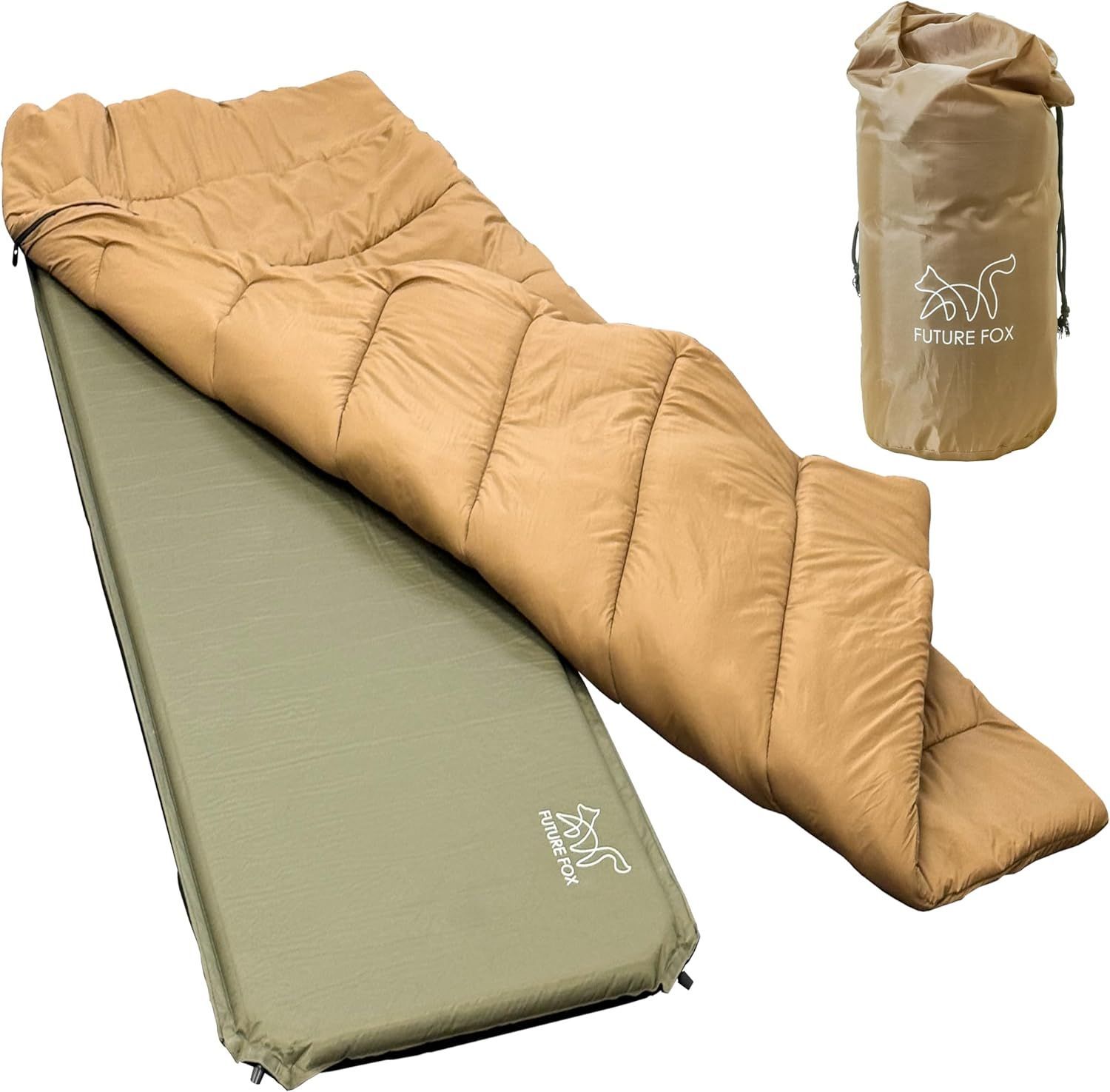 FUTUREFOX 災害用 寝袋 エアマット一体型 エアシュラフ コンパクト 避難所 車中泊対応