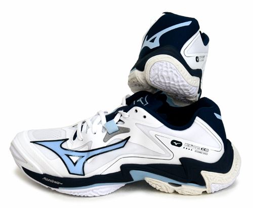 ミズノ MIZUNO ウエーブライトニング Z 8 バレーボール シューズ 53ホワイト×ネイビー×サックス