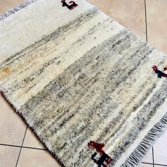 ペルシャ絨毯 ハメダン 120x80cm ヴィンテージ ラグ 手織り玄関マット