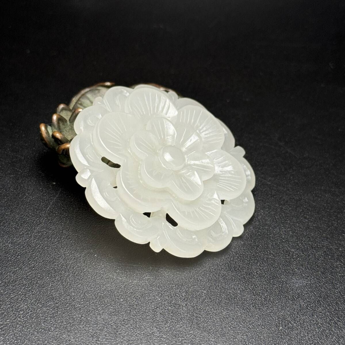 天然石 玉 透空彫 福在眼前紋 置物 賞物 古美術品 天然石 玉 透空彫 福在眼前紋 置物 賞物 古美術品 天然石