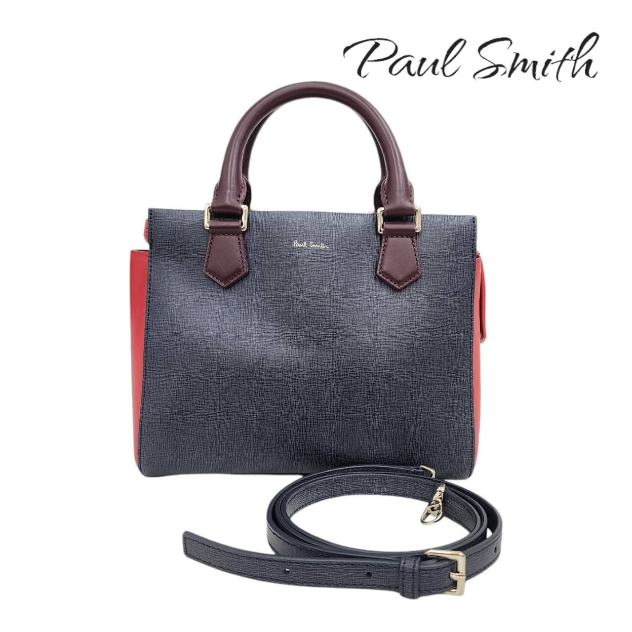 美品 Paul Smith ポールスミス 2way ハンドバッグ ショルダーバッグ 