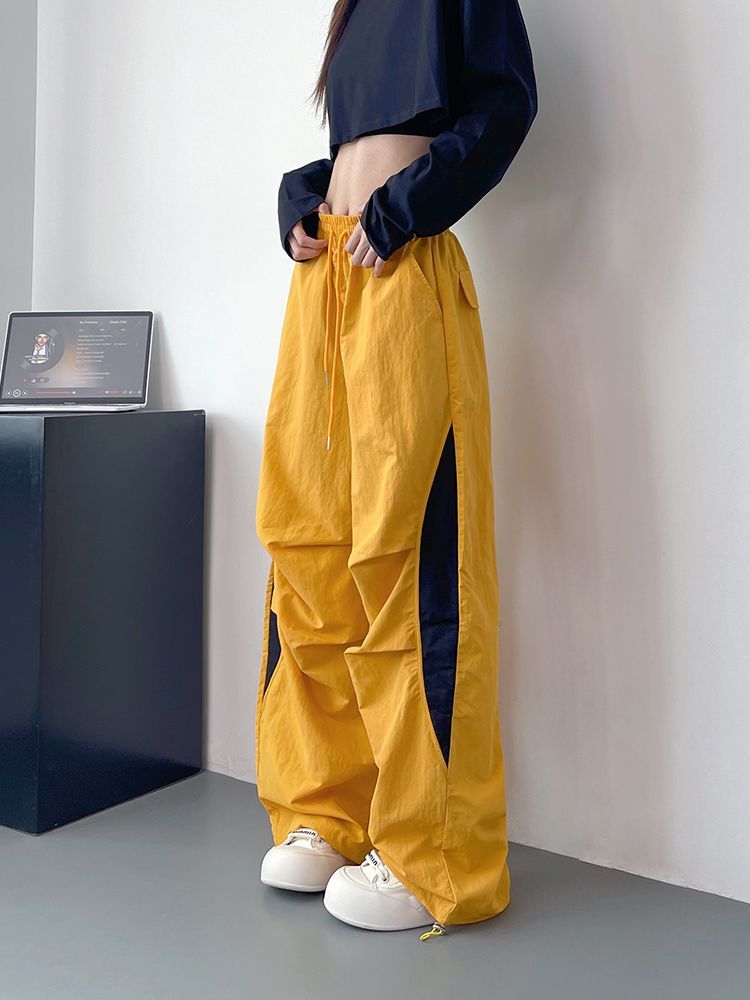 レディ ZUMBAウェア  カーゴパンツ ハイウエスト ストリートダンサー  ヒップホップジャズダンス服   大人 レディース パンツ おしゃれ JAZZ HIPHOP 韓国 スポーツ風 ステージ服 レッスン着 練習服 団体演出  ズボン 3色