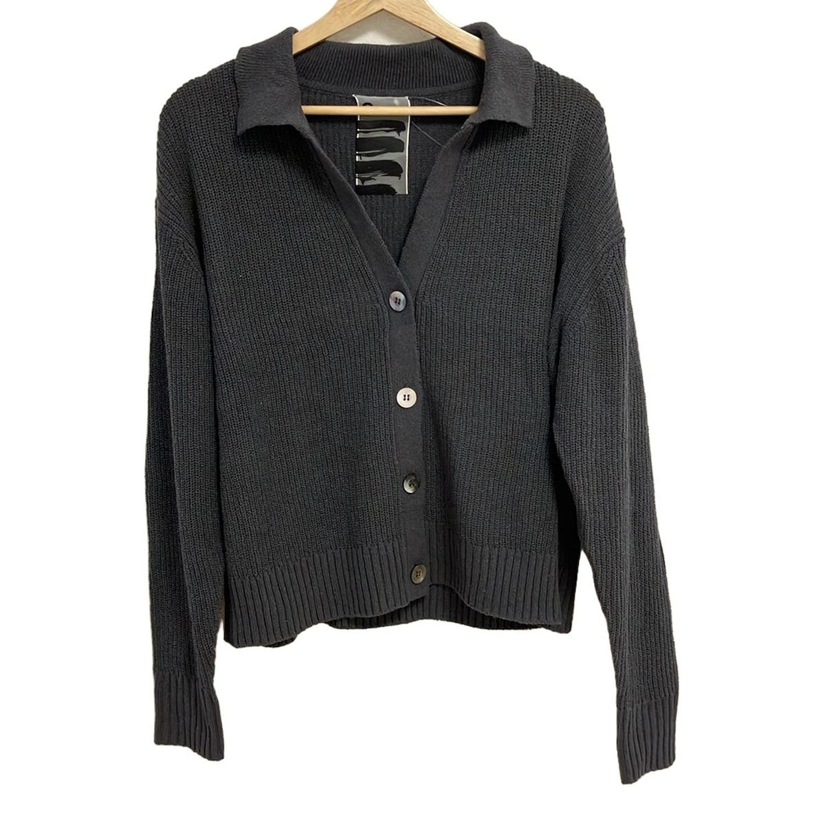 Chaos カオス カーディガン サイズF レディース - ダークグレー 長袖|シルク