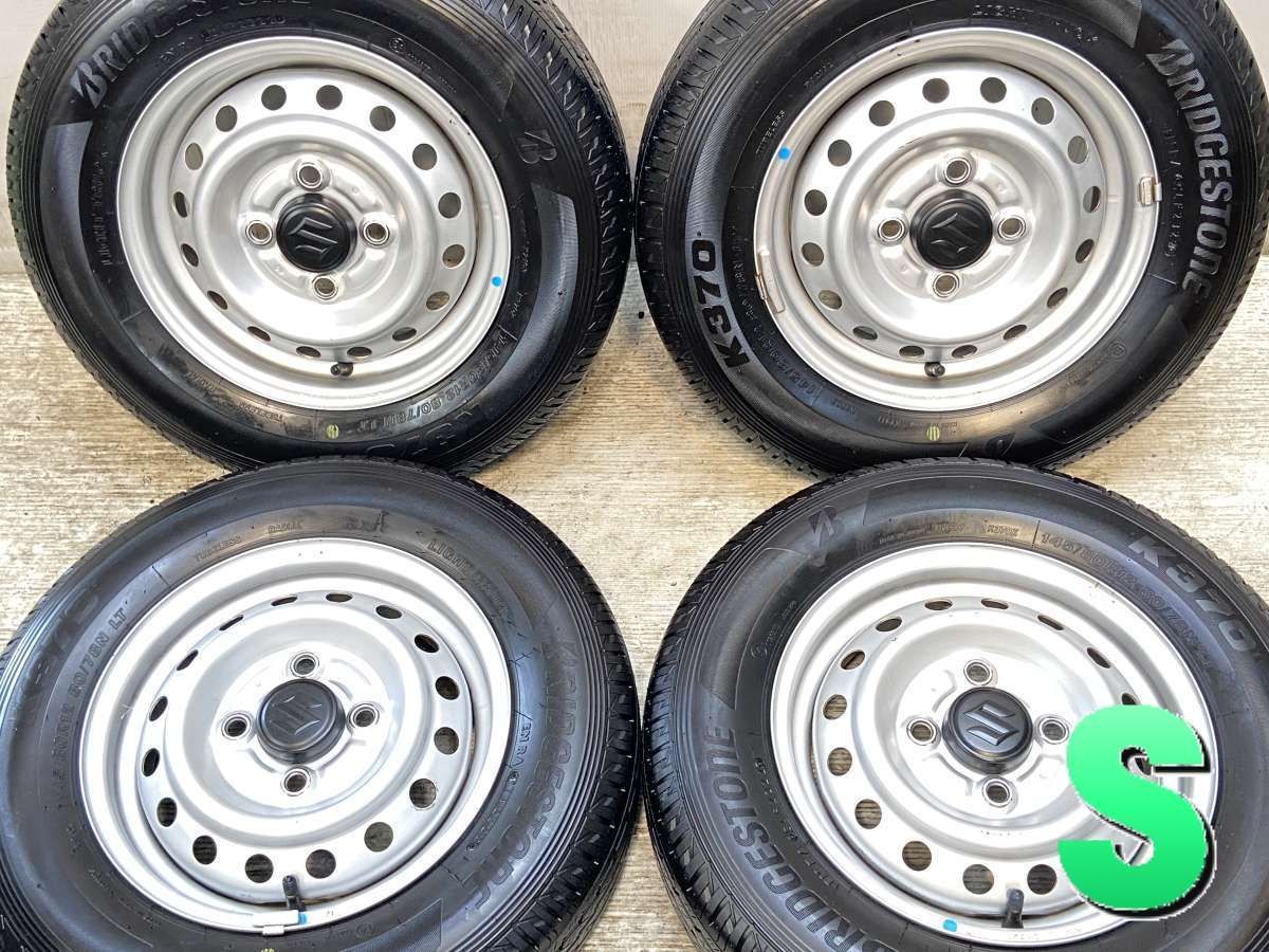 145/80R12 80/78LT ブリヂストン K370 スズキ純正 12x4.0 100-4