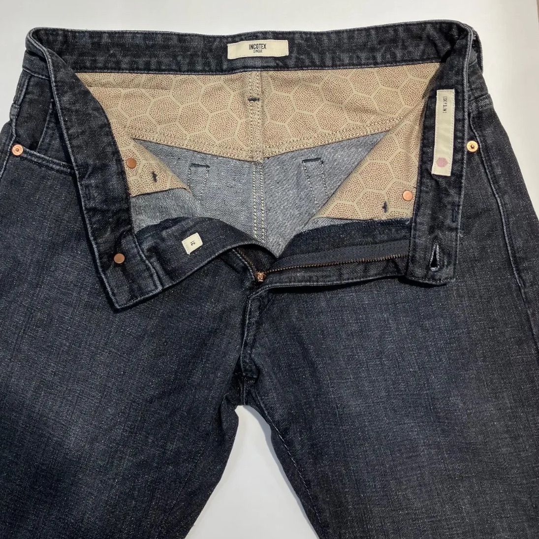 INCOTEX インコテックス CINQUE ブラックデニムパンツ サイズ31 