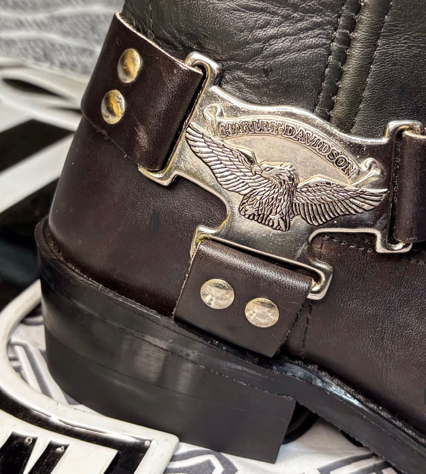 Harley-Davidson 絶版 モデル ハーレー 本革製ブーツ ライデイング-街歩き ハーレーダビットソン