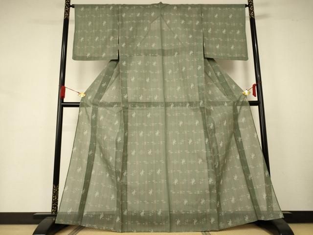 平和屋着物 夏物 本場琉球絣 夏琉球 絣文 正絹 AABA6611jd