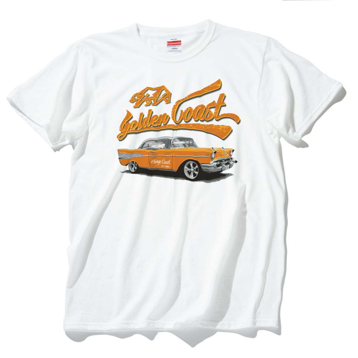 Tシャツ カリフォルニア オレンジコースト アメ車 ホワイト 半袖