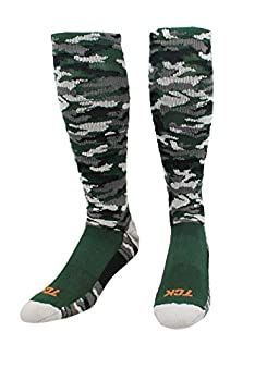 TCK Sports エリートパフォーマンスオーバーザカーフ迷彩ソックス S グリーン