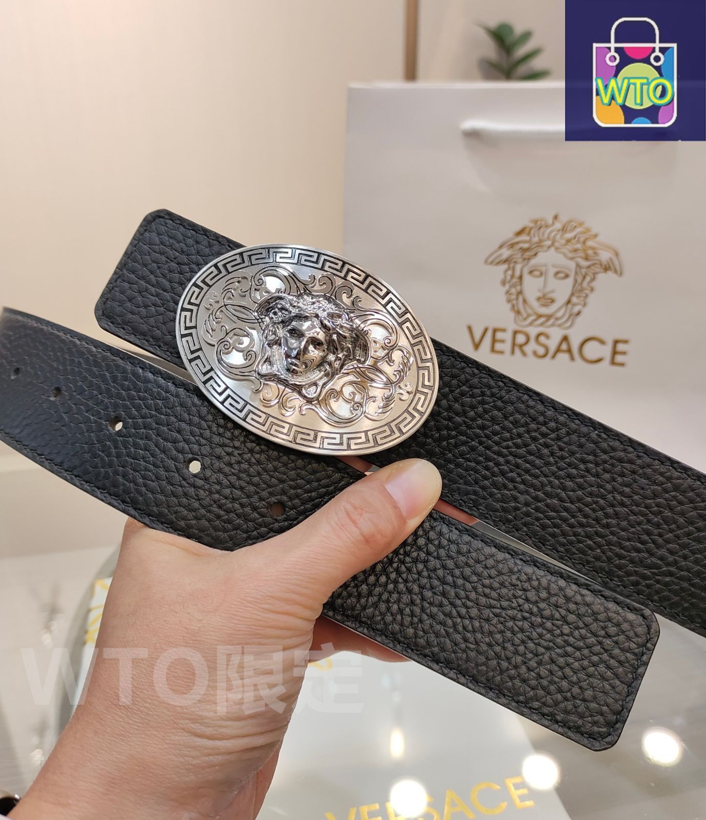 VERSACE メデューサラインストーンベルト VERSACE メデューサライン