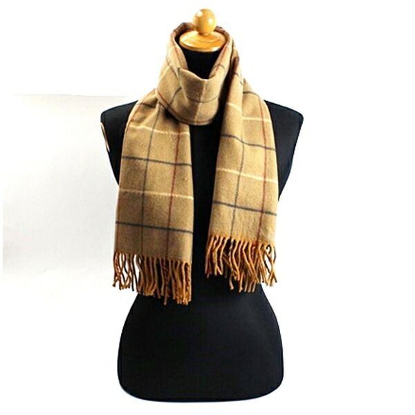⭐︎グレムリン⭐︎ Burberry バーバリー カシミヤマフラー　キャメル バーバリー カシミヤ マフラー キャメル チェック 148 30cm 中古