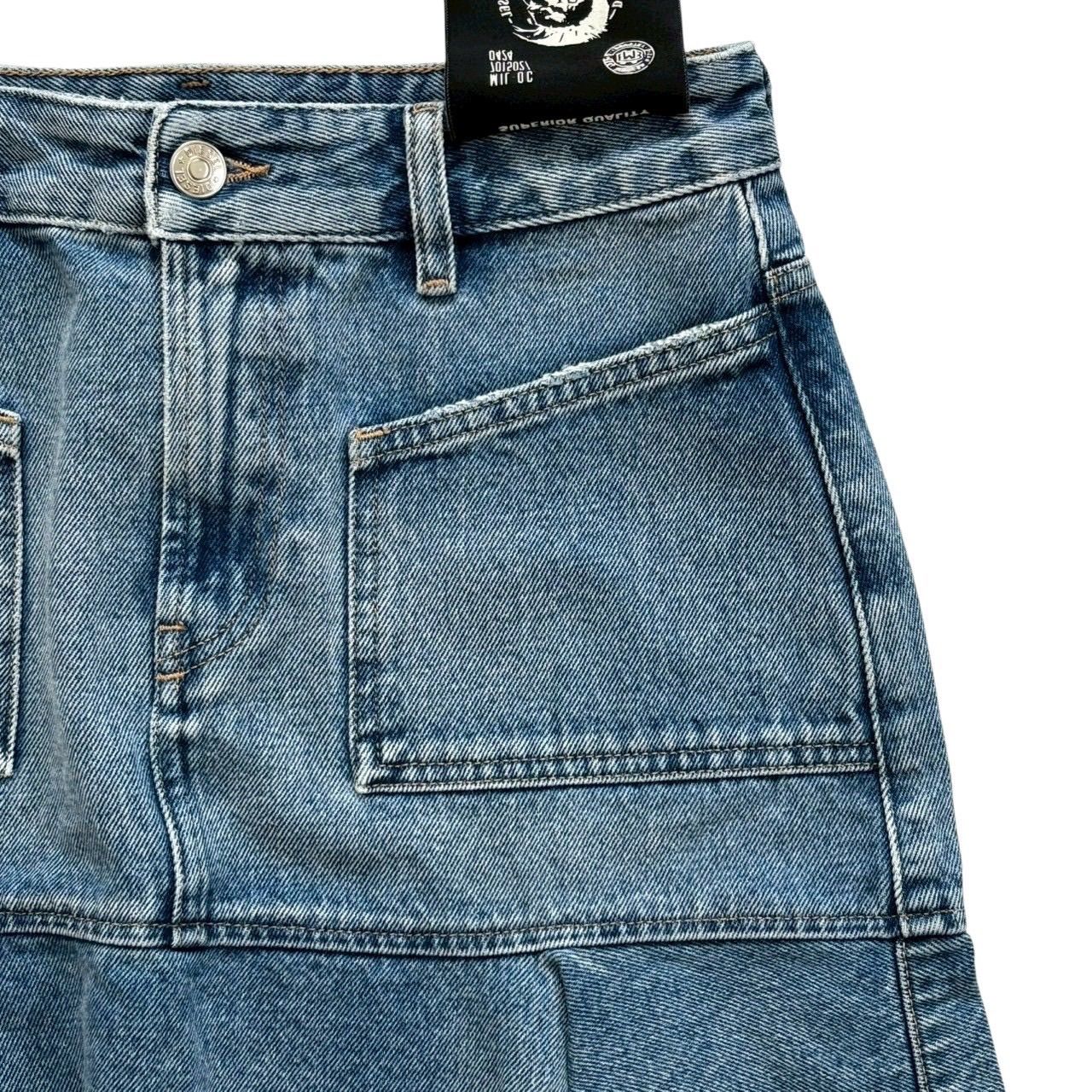 DIESEL ディーゼル デニムスカート 青 ミニスカート ボックスプリーツ