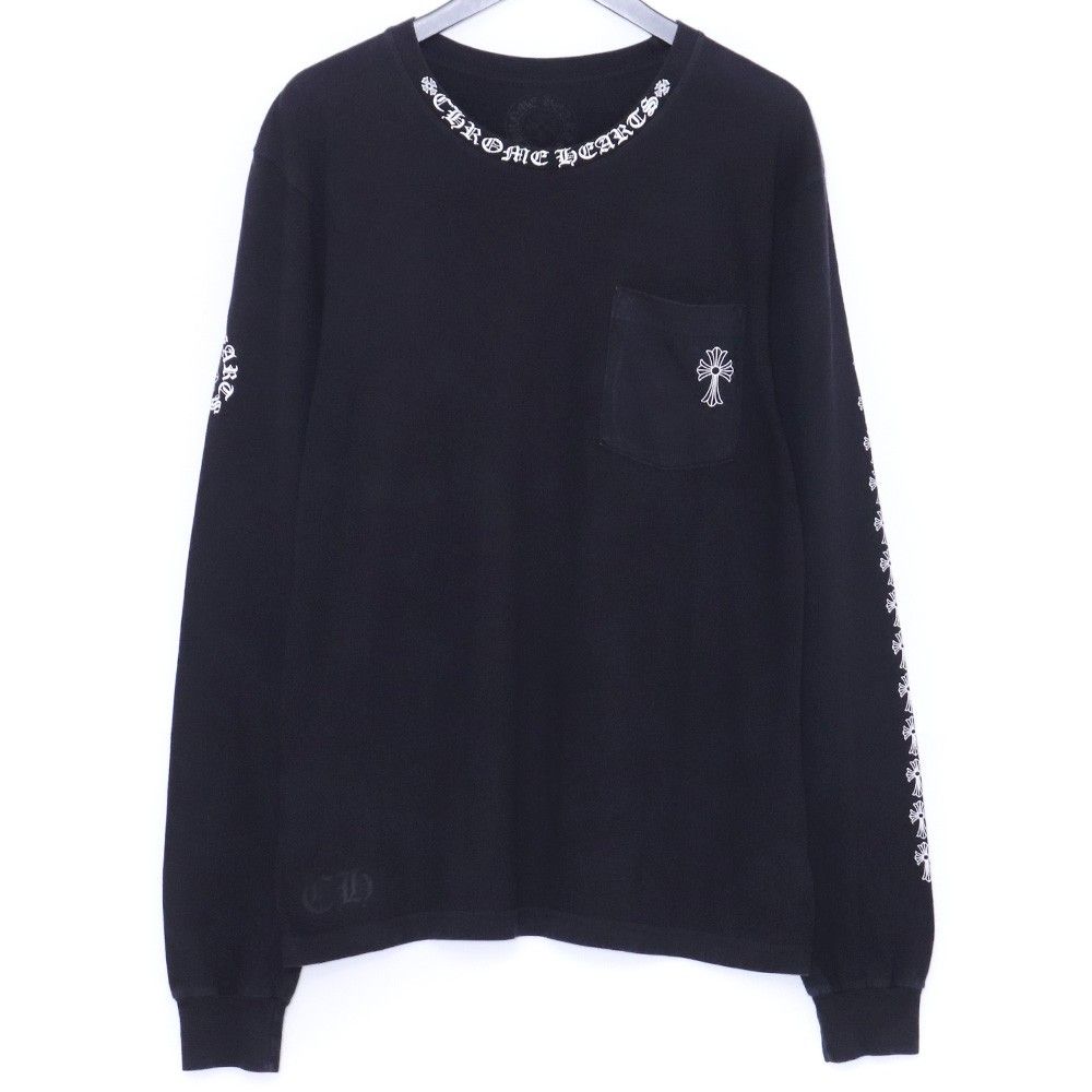 CHROME HEARTS CHクロス ネックロゴ ロングスリーブTシャツ Mサイズ