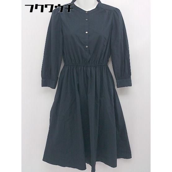 【新品未使用】 anatelier アナトリエ 配色 ワンピース 七分袖 ◇ anatelier アナトリエ バンドカラー ウエストゴム 七分袖
