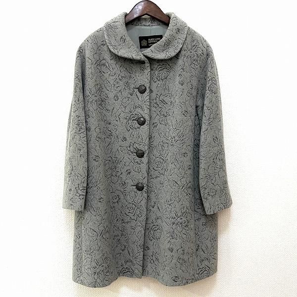 wnc ハーディエイミス HARDYAMIES コート 9 グレー系 花柄 アンゴラ混