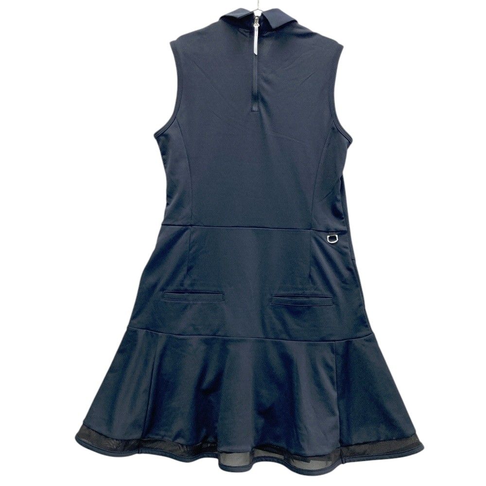 サイズ M DESCENTE GOLF デサントゴルフ モデル ノースリーブ ワンピース スワロフスキー ネイビー系 240101512169 ゴルフウェア レディース ストスト