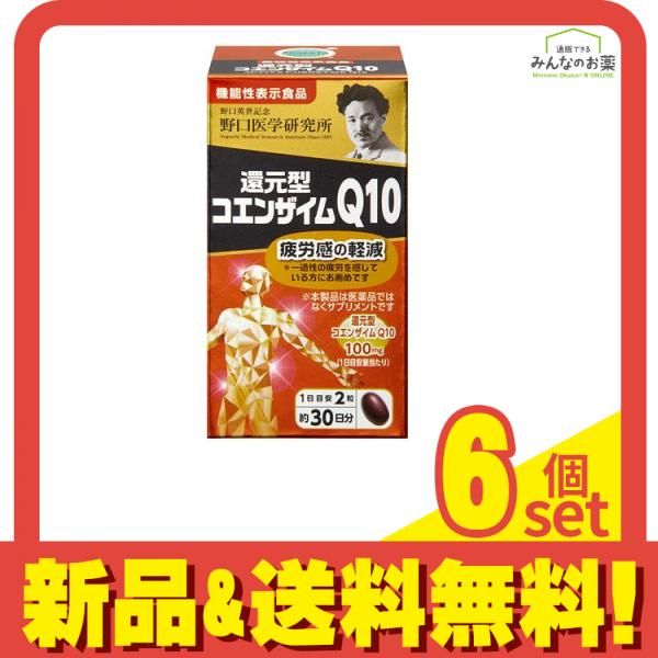 野口医学研究所 還元型コエンザイムQ10 60粒 約30日分 6個セット