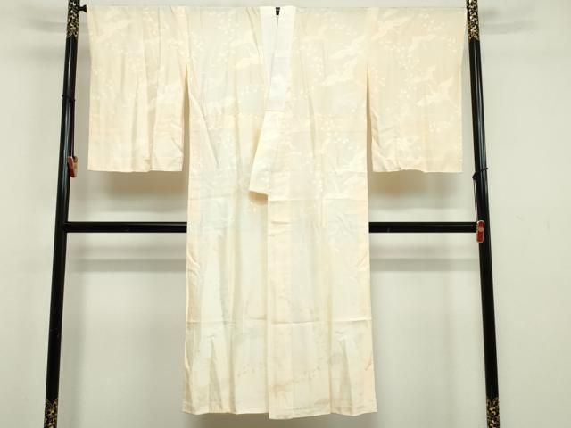 平和屋着物□長襦袢 袷 飛鶴花地紋 正絹 逸品 未使用 DAAU1784xg