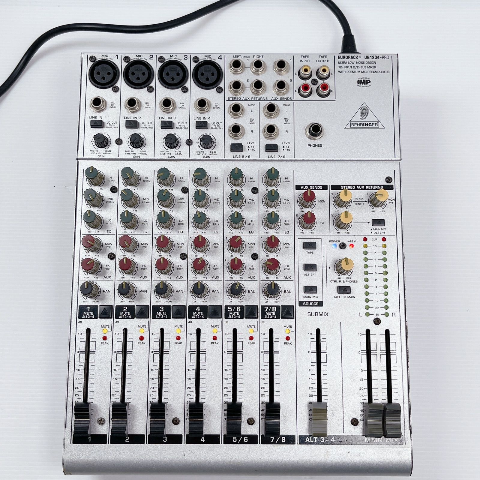 ベリンガー BEHRINGER EURORACK UB1204-PRO ミキサー 動作確認