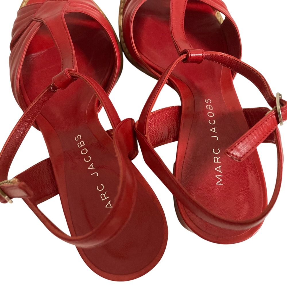 1回使用美品◾️MARC JACOBSハラコサンダル38約25cm 浴衣 ビジュー Marc Jacobs Kiki グラディエーターサンダル | ブラック