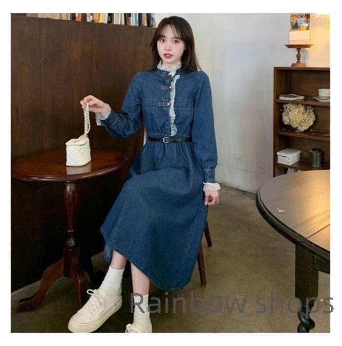春ワンピース ロング丈