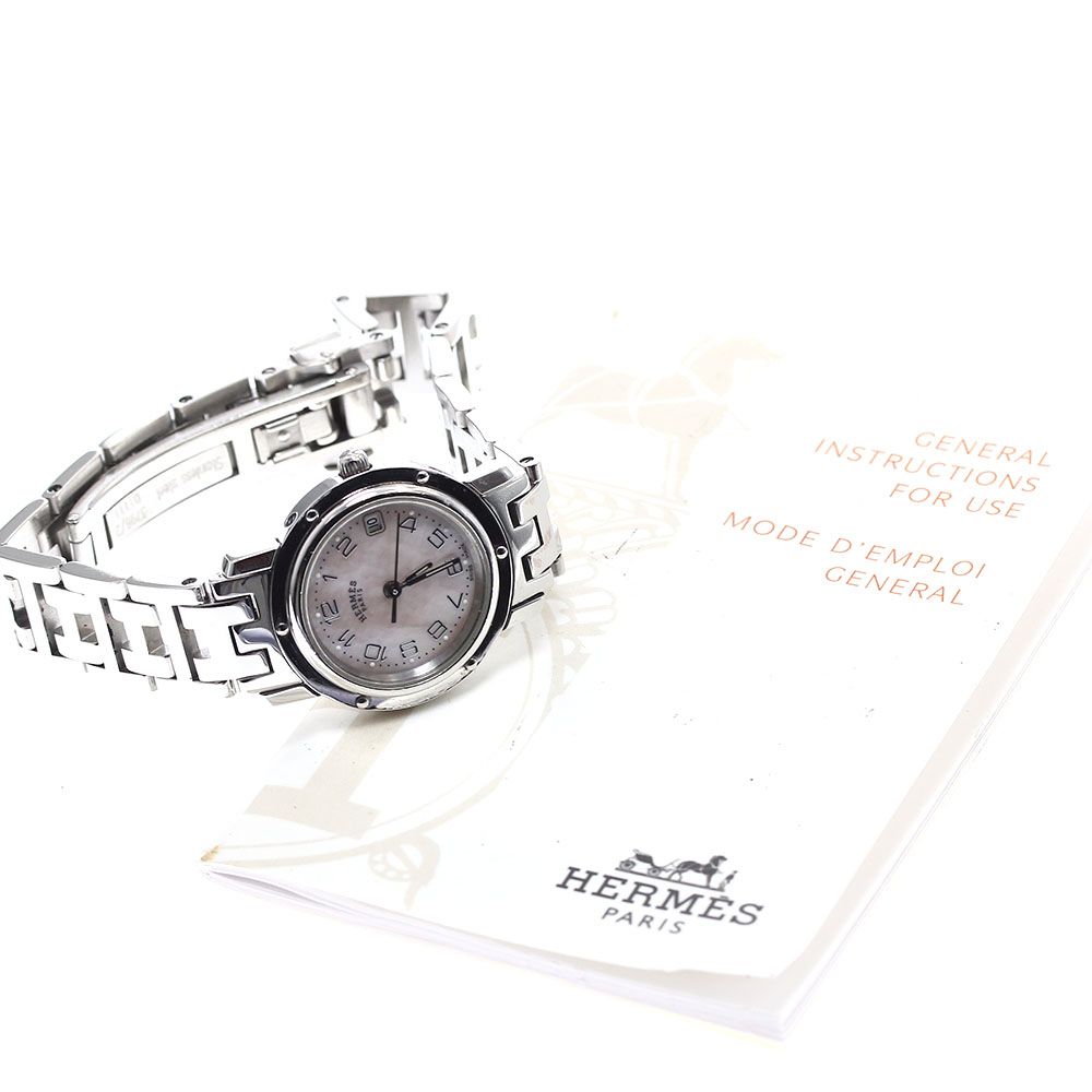 エルメス HERMES CL4.210 クリッパー デイト クォーツ レディース_914639