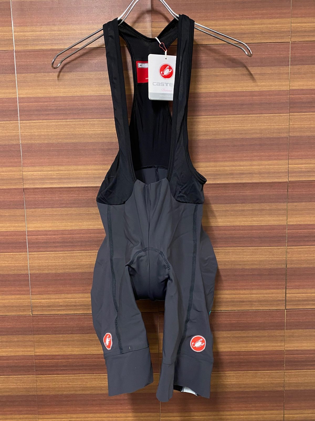 IN262 カステリ CASTELLI VELOCISSIMA 2 BIB ビブショーツ レディース グレー Lサイズ