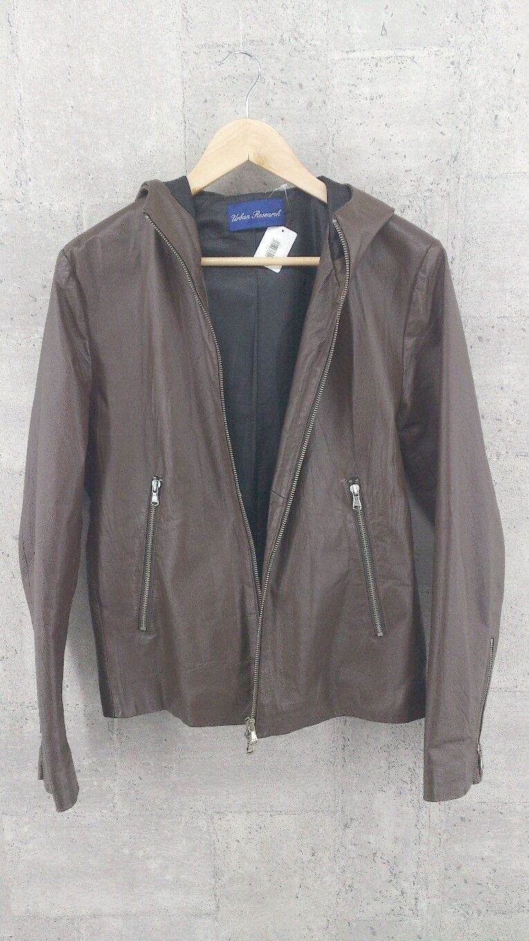 URBAN RESEARCH アーバンリサーチ ジッパー破損 豚革 ピッグスキン 長袖 レザー ジャケット M ブラウン #  【1002798644274】