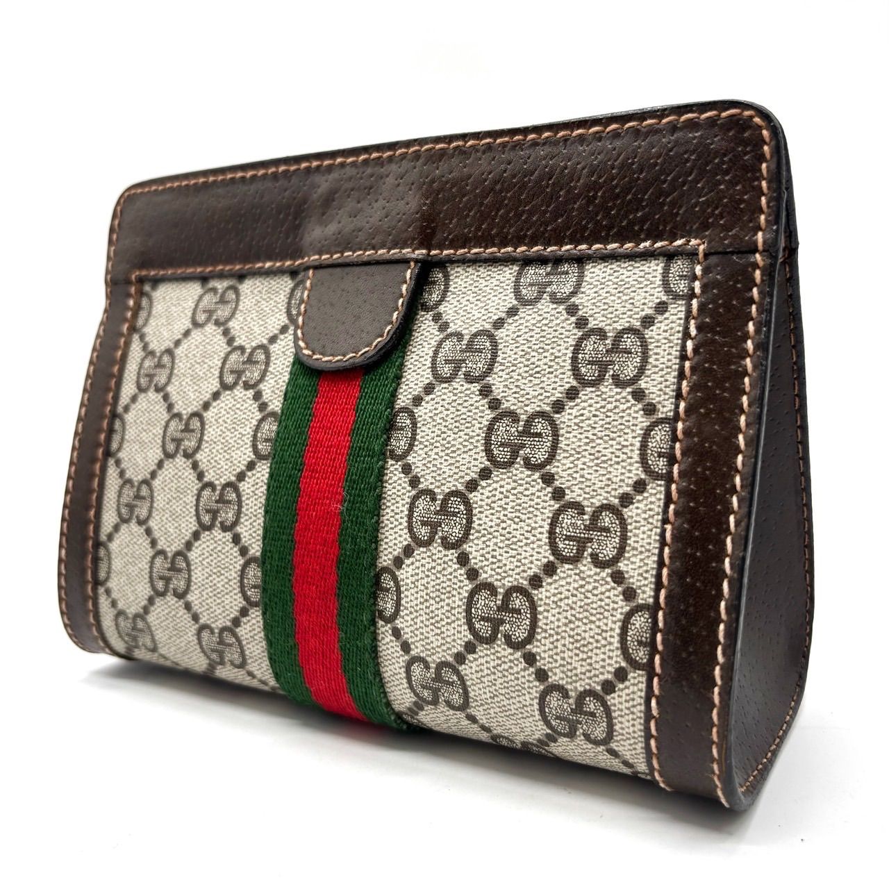 オールドグッチGUCCI クラッチバッグシェリーライン GG柄 PVC ポーチ