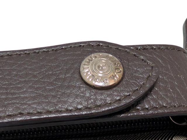 新品同様 ハンティングワールド ポーチ ロゴ キャンバス ダーク  