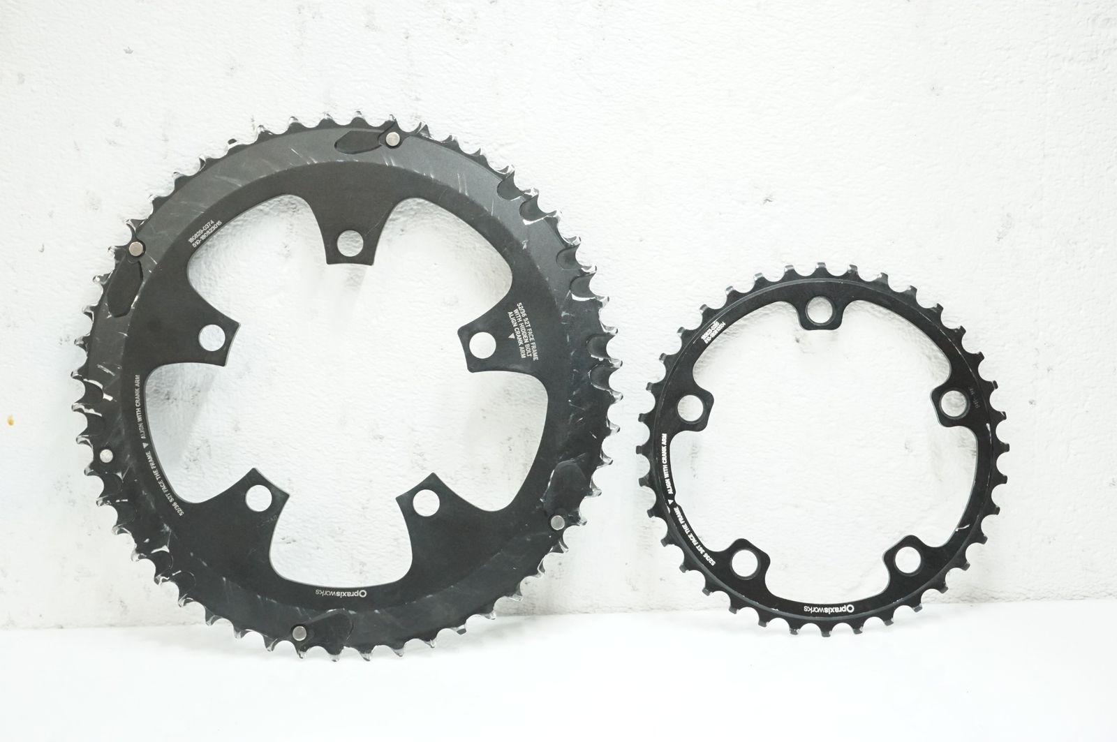 プラクシスワークス チェーンリング 50/34T BCD110 美品 Road 110BCD