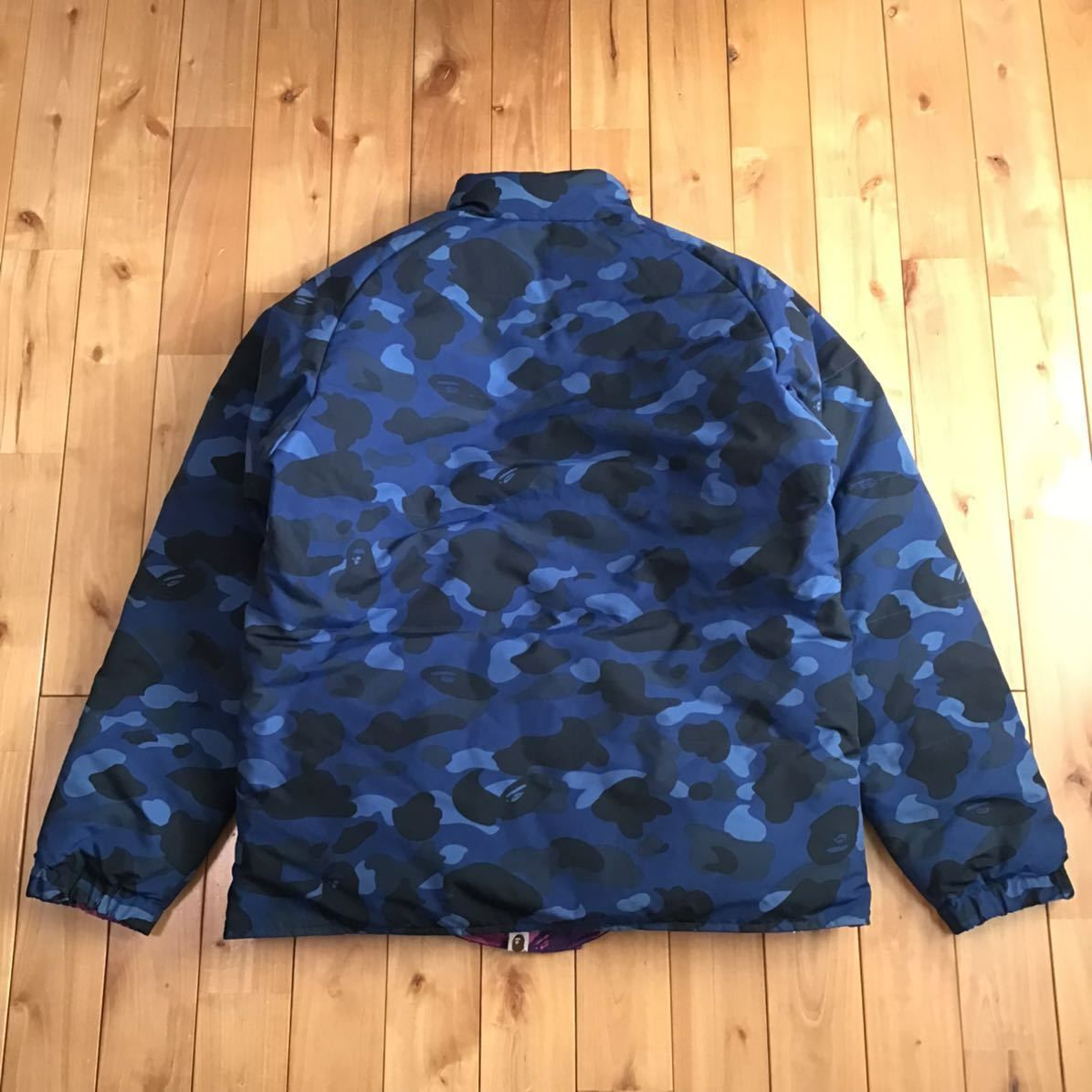 ☆リバーシブル☆ XL ダウンジャケット Purple camo × Blue camo