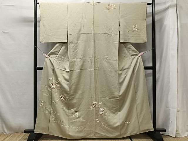 平和屋着物□訪問着 浜松風景文 暈し染め 金彩 正絹 逸品 AAAY5300cs