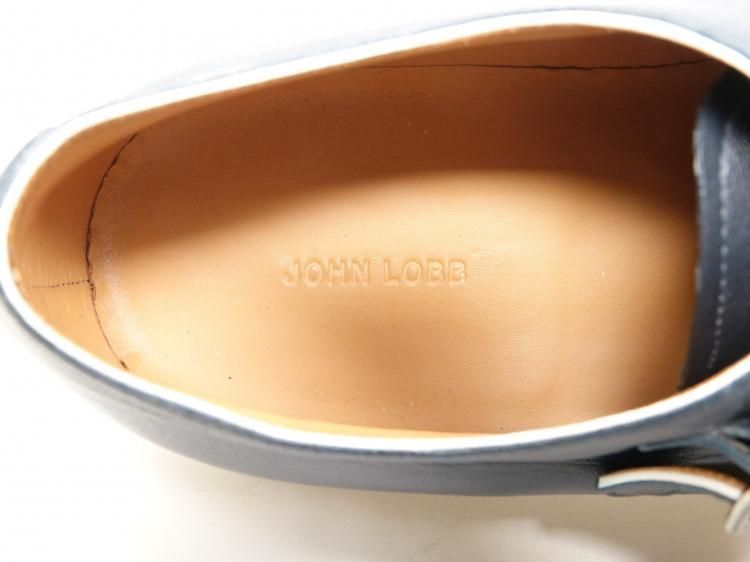 ジョンロブ　ネイビー レザー シューズ サイズ8 ジョンロブ ネイビー レザー シューズ サイズ8 ジョンロブ