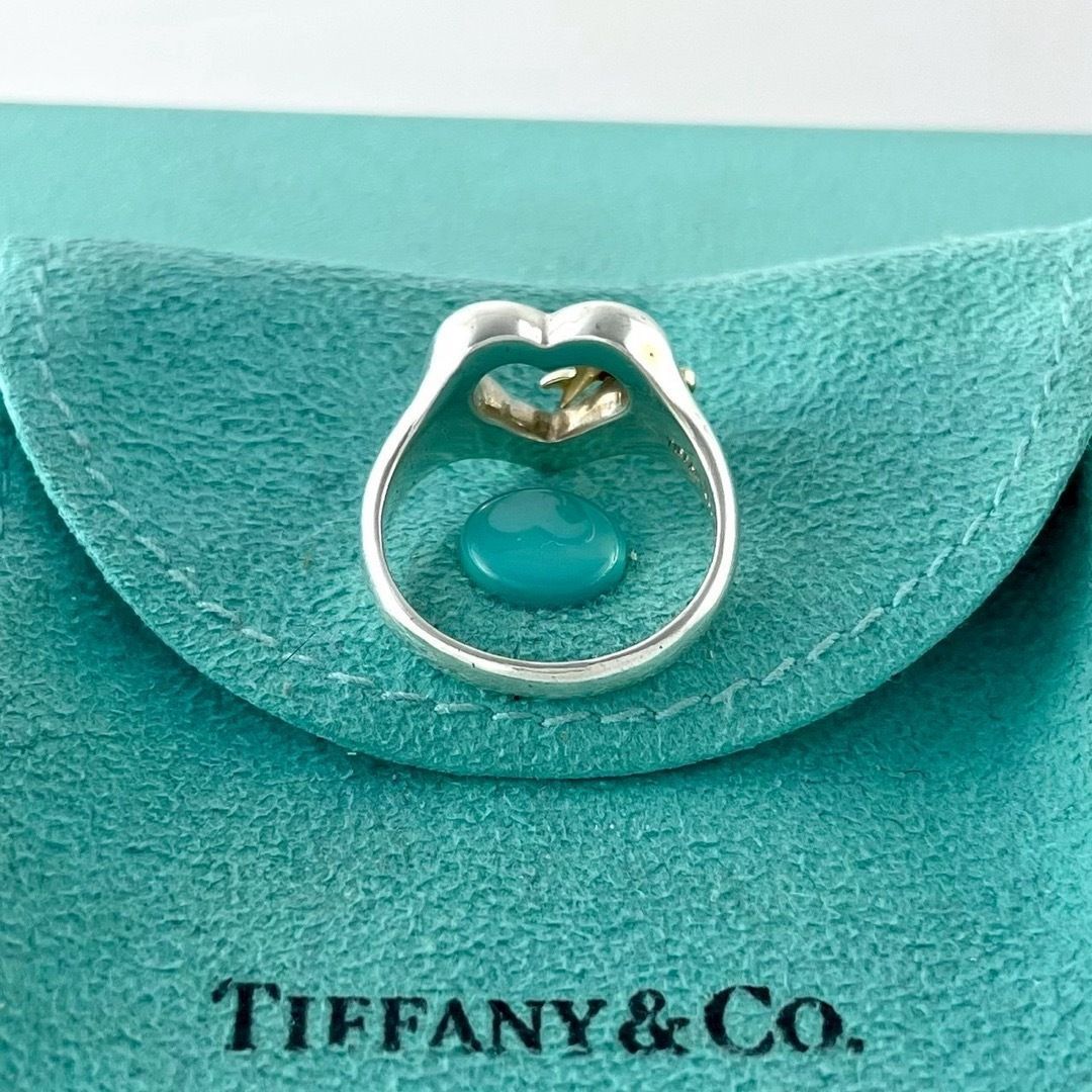 オールドティファニー 13号 ハート リボン コンビ リング SK1fe - メルカリ