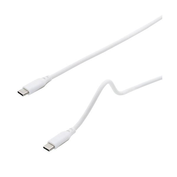 BAUT マシュマロType-C/Type-Cケーブル 1.0m ホワイト BUSSCC100WHX5