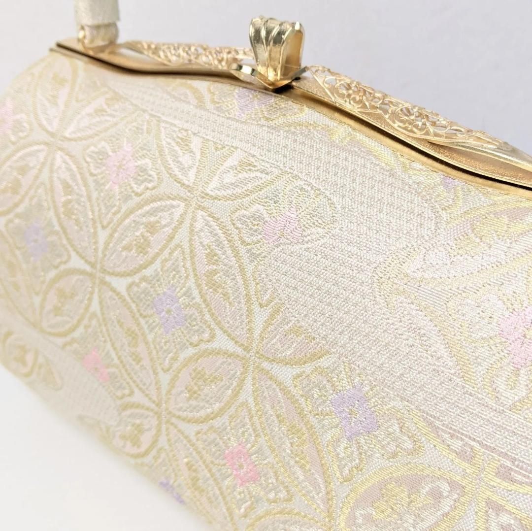 紗織ブランド 草履 バッグ セット 帯地 ゴールド フォーマル LLサイズ