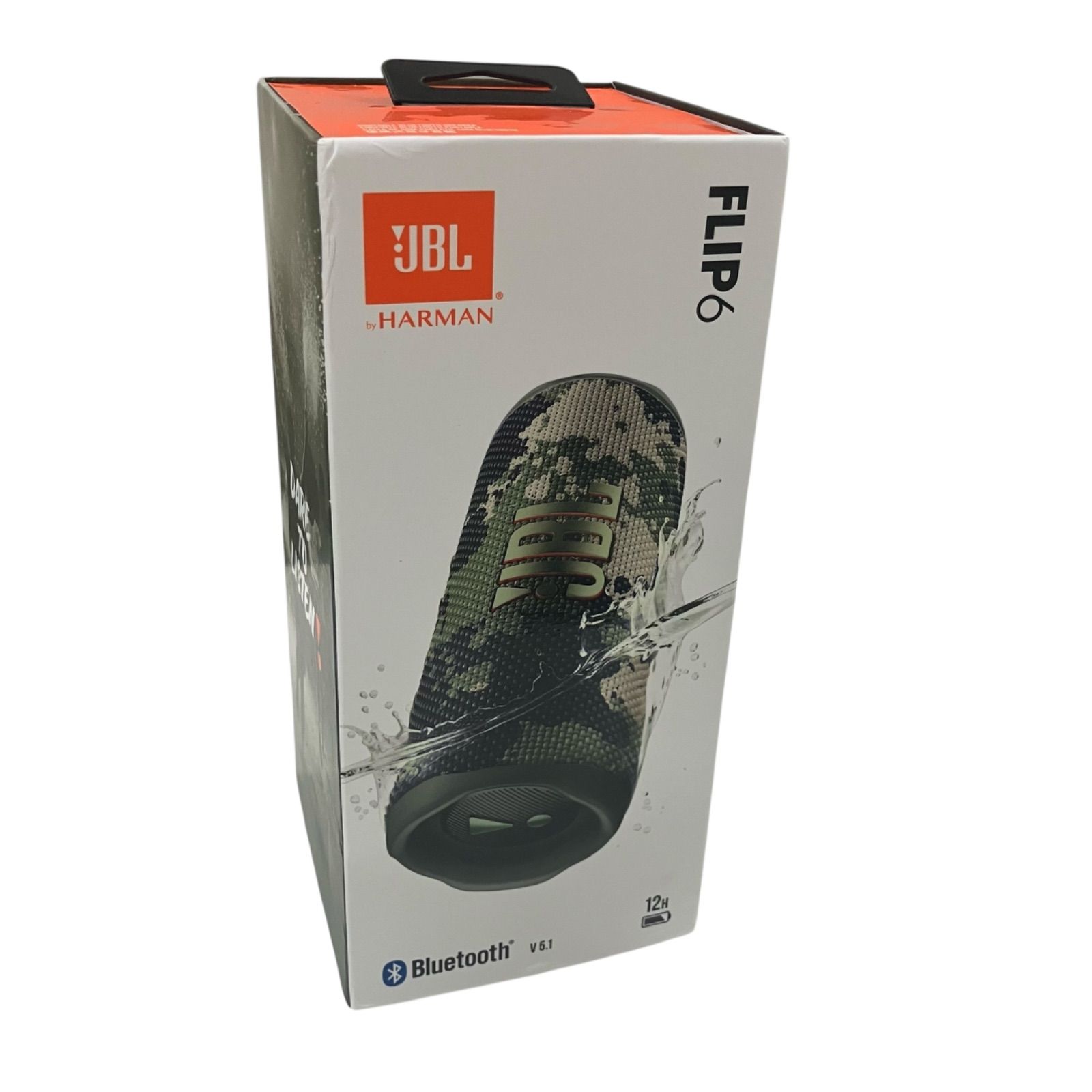 WJ16 JBL FLIP6 Bluetoothスピーカー 2ウェイ スピーカー構成|USB C充電|IP67防塵防水|パッシブラジエーター搭載|ポータブル スクワッド JBLFLIP6SQUAD