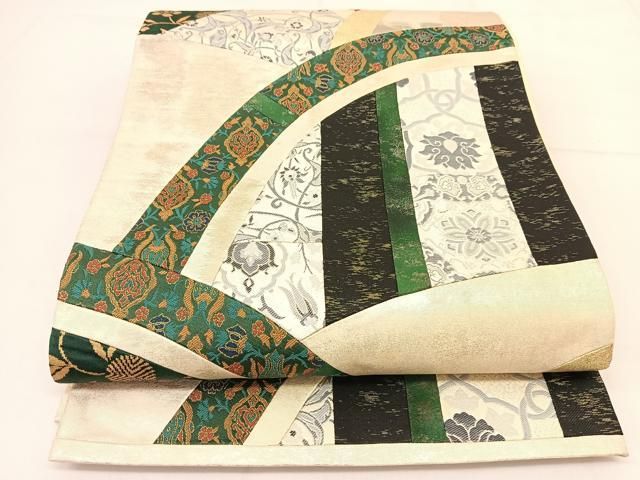 さきちャむ様 袋帯 引箔 唐織 正絹 さきちャむ様 袋帯 引箔 唐織 正絹（袋帯 引箔ふくらし織 牡丹