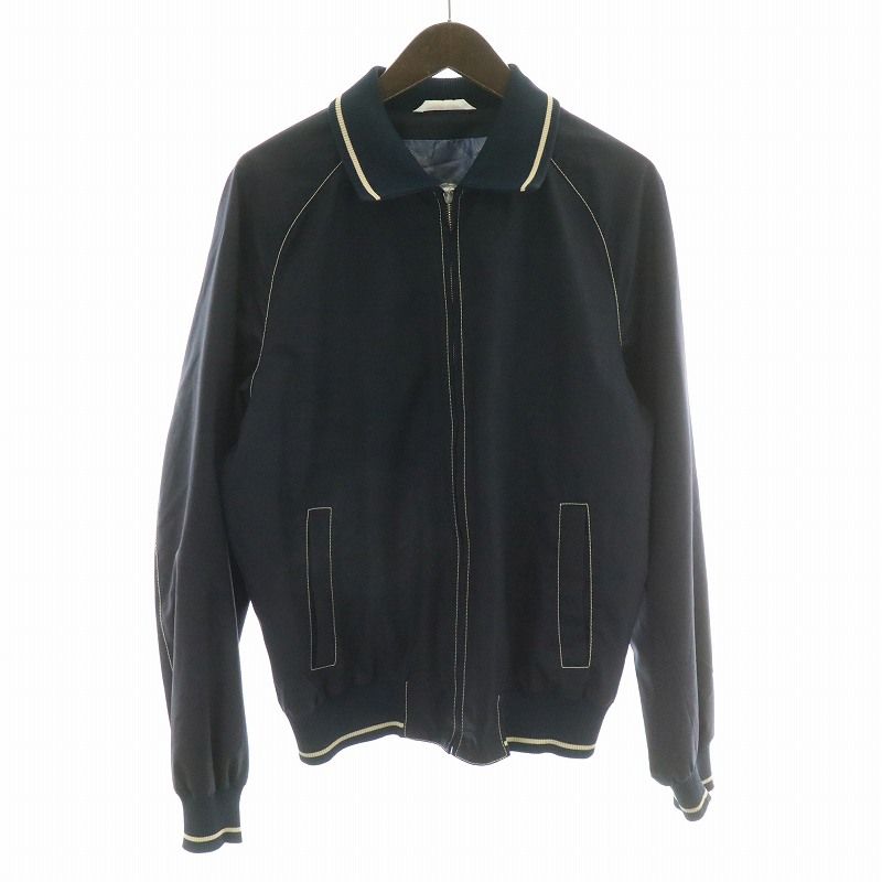 ブリオーニ BRIONI ジャケット ブルゾン ジャンパー ウール シルク混 M 紺 ネイビー |MW GY17
