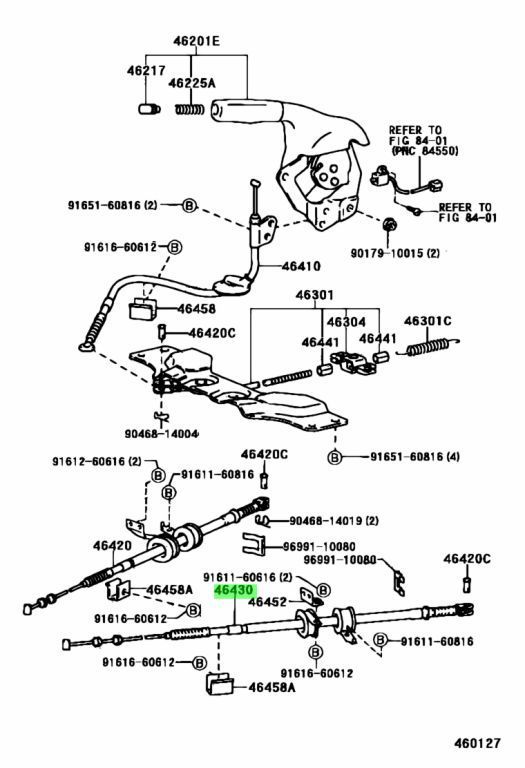 トヨタ TOYOTA 純正 MR2 SW20 SW20L サイド ブレーキ ワイヤー ケーブル Ｎｏ3 左 LH 助手席 単品 パーツ エンジン タイヤ バンパー 検索 マフラー