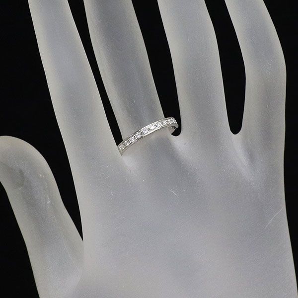 田崎真珠 Pt950 ダイヤモンド リング 0.14ct ハーフエタニティ