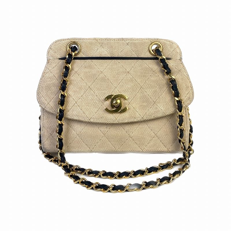 CHANEL シャネル ココマーク ターンロック キャンバス ショルダー 